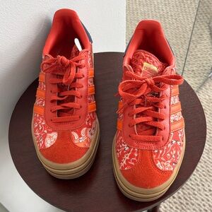 Adidas Orange Paisley Sneakers